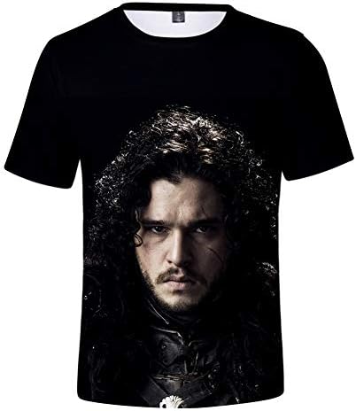 NAVYOST T-Shirt Game Of Thrones Season 8 3D Digital Printing Outdoor Casual Short-Sleeved Top Teenagers