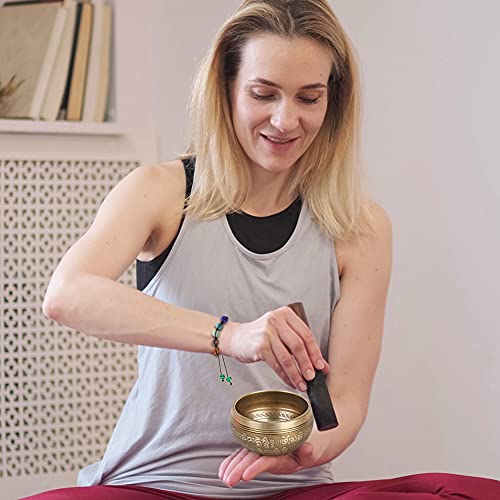DomeStar Tibetan Singing Bowl Set, Sound Bowl Meditation Bowl Meditation Sound Bowl Handcrafted in Nepal for Healing and Mindfulness