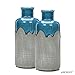 Hosley's Set of 2 Large Ceramic Floral Vases 9 Inch High. Great for Wedding Nautical Organic Party Votive Candle Gardens O8