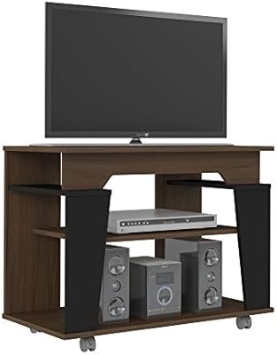 Artely Canada Tv Table For 32 Inch Tv Walnut Brown With Black W