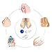 Bunion Corrector and Bunion Care Kit for Tailors Bunion, Hallux Valgus, Big Toe Joint, Hammer Toe, Toe Separators Spacers Straighteners Splint with Foot Massage Ball (Blue)