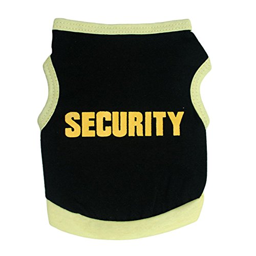 BBEART Pet Clothes, Cool Pet SECURITY Vest Small Dog T-shirt Cotton Clothing Cat Teddy Breathable Sleeveless Harness Costumes For Spring and Summer Apparel