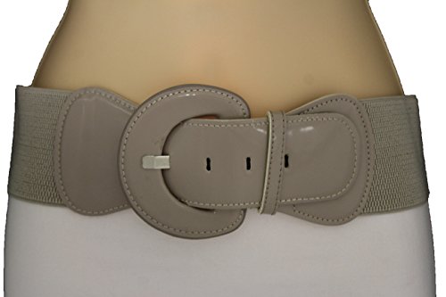 TFJ Women Belt Hip Elastic High Waist Band Plus Size M L Xl Light Beige