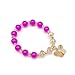 Elesa Miracle 6pc Little Girl Teens Kids Butterfly Pendant Beaded Bracelet Value Set Kids Girl Party Favor Pretend Play Bracelet