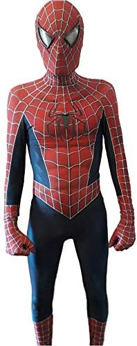 WEGCJU Spiderman Costume Adult Role-playing Jumpsuit Halloween Tights Party Props Deformation Costume Children's Movie Toy Costume Ball,A-M