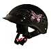 VCAN V531 Cruiser Intricate Butterfly Flat Black Small Half Helmet
