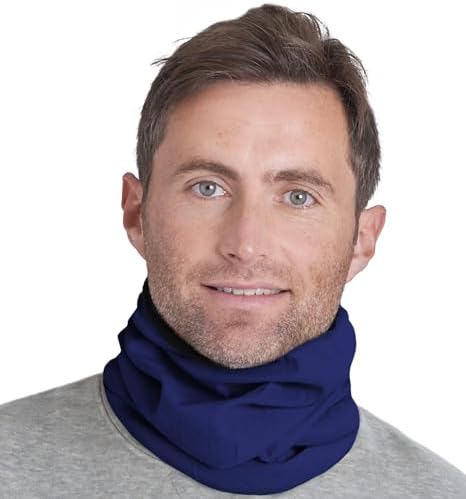 Fleece Neck Warmer [Solids] Reversible Neck Gaiter Tube, Ear