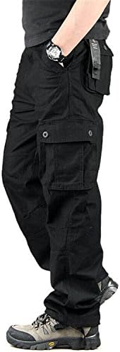 OyaNgquA Men's Cargo Pants Casual Outdoors Long Trousers black 34