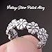 Bingirl 12pcs Celebrity Fashion Retro Silver Carved Flower Adjustable Open Toe Ring Finger Foot Jewelry