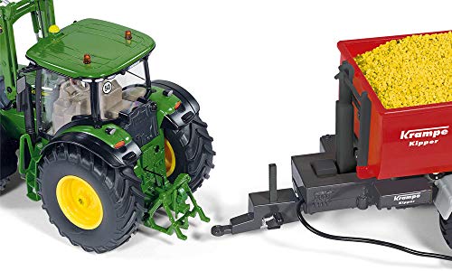 siku 6786, 3-Achs-Hakenliftfahrgestell mit Mulde, 1:32, Fernsteuerbar, Für SIKU CONTROL Fahrzeuge mit Anhängerkupplung, Metall/Kunststoff, Rot – Bild 3