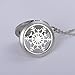 HOUSWEETY Aromatherapy Essential Oil Diffuser Necklace-Stainless Steel Snowflake Locket Pendant,11 Refill Pads (Non-Engraving)