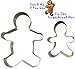 Gingerbread Man Cookie Cutters - Set of 2 Multipurpose Cutters, One 5-inch, One 3-inch