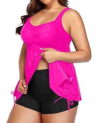 Aqua Eve Women Plus Size Tankini Swimsuit Two Piece
