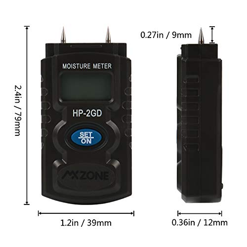 Digital Wood Moisture Meter With LCD Display, Handheld, Pin Type, Moisture Tester Detects Moisture in Wood, Firewood, Bamboo(Battery Included)