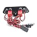 6STARHOBBY Heavy Duty Metal Dual Power Switch with Fuel Dot for RC Airplane (Black)