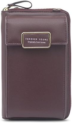 Just Mode Womens PU Leather Crossbody Cellphone Bag Money Purse Shoulder Bag for iPhone Samsung Galaxy / Note HTC and Daily Use with Card Slot and Shoulder Strap, Purple