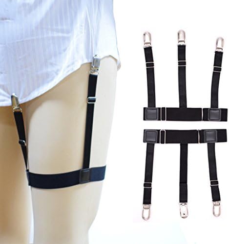 Shirt Stays, Cinny Adjustable Elastic Garter Belts