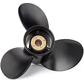 VQPROPs Aluminum Propeller for Mercury 30-70HP, 13-Spline, 3.25in Gearcase | For 3.5" gearcase Mercury 25-60HP outboard engines. Durable aluminum construction with 13 tooth design. Multiple sizes.