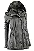 TOP LEGGING TL Women's Utility Militray Anorak Drawtring Parka Hoodie Jackets with Pocket_Olive 2XL