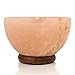 Rakaposhi Natural Himalayan Salt Ball Bowl Lamp, Authentic Stone Mineralamp, Premium Quality Wood Base with Dimmer Switch