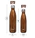 MIRA 17 Oz Stainless Steel Vacuum Insulated Water Bottle - Double Walled Cola Shape Thermos - 24 Hours Cold, 12 Hours Hot - Reusable Metal Water Bottle - Leak-Proof Sports Flask - Wood