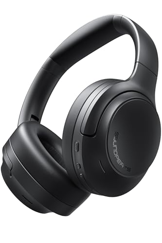 Cove Pro Casques Réduction de Bruit Hybride, Son Hi-Res LDAC, Pliables, 7 micros pour appels clairs, autonomie de 95 Heures, Confort et polyvalence Filaire/sans Fil