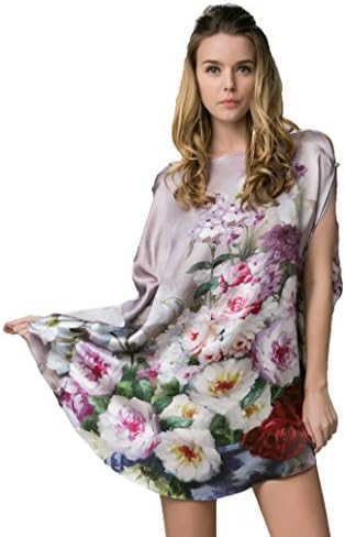 Grace Silk 100% Silk Nightgown, Button Sleeved