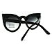 Oversized Round Cateye Sunglasses Womens Vintage Retro Eyewear Black