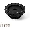 RASTP Aluminum Steering Wheel Hub Adapter, Sim Racing Gaming Steering Wheel Adapter for PXN V10 (Black)