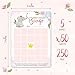 Baby Shower Games for Girls - Pink Elephant Theme - Pack of 5 Activities for 50 Guests, 5x7 Cards - Baby Shower Decorations for Girls, Party Supplies