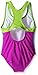 Speedo Girl's Swimsuit One Piece Mesh Splice Thick Strap