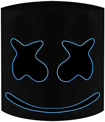 Waylike Led Marshmello Helmet DJ Marshmello Mask Light Up for Halloween Mask Props Full Head Mask Halloween Costumes