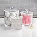 Superior Quality Plastic Apothecary Jars | Set of 3 by Luxe & Frill. Bathroom Organizer, Clear Canister/Container Good for Q-tips and Candy