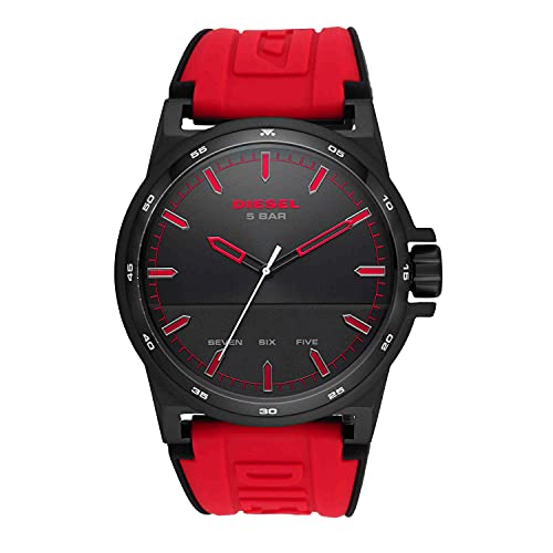 Diesel D-48 Reloj de acero inoxidable con tres manecillas en tono negro para hombre DZ1911