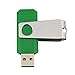 TOPESEL 10 Pack 16GB USB 2.0 Flash Drive Memory Stick Fold Storage Thumb Stick Pen Swivel Design (16G, 10PCS, Green)