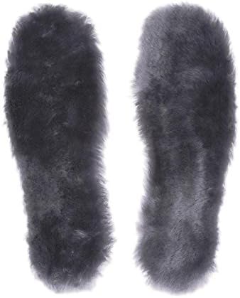 APELPES Cut-to-fit Wool Insoles, Cozy &amp; Fluffy Premium Sheepskin Insoles Fleece Inserts (Gray, Women's 5-10)