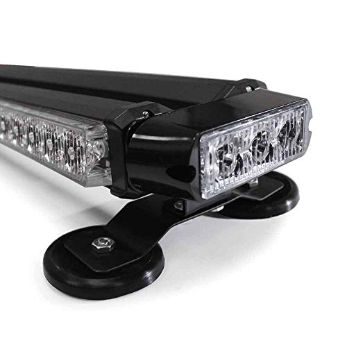 26" 54 LED 7 Flash Mode Traffic Advisor Double Side Emergency Warning Security Vehicle Roof Top Strobe Light Bar with Magnetic Base for Undercover or Tow Truck Construction - Thumbnail 4