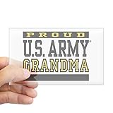 CafePress - Proud U.S. Army Grandma Sticker (Rectangle) - Rectangle Bumper Sticker Car Decal