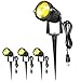 warmoon Outdoor LED Landscape Spotlight 5W Waterproof Decorative COB Lamps Warm White Line Voltage with Spiked Stand for Lawn, Garden, Yard, Driveway, Pathways - 4 Packs