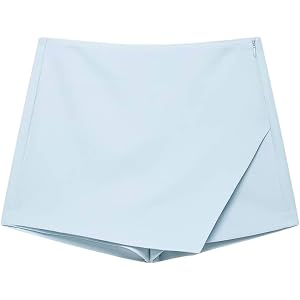 SHENHE Women's Wrap Mini Skirt Skort Asymmetrical Dressy Tailored Shorts | High Waisted, Business Casual, Work Wear
