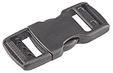 MILE 10 Pcs of Flat 25mm(1 Inch) Plastic Black Color Flat Side Release Buckles-4#