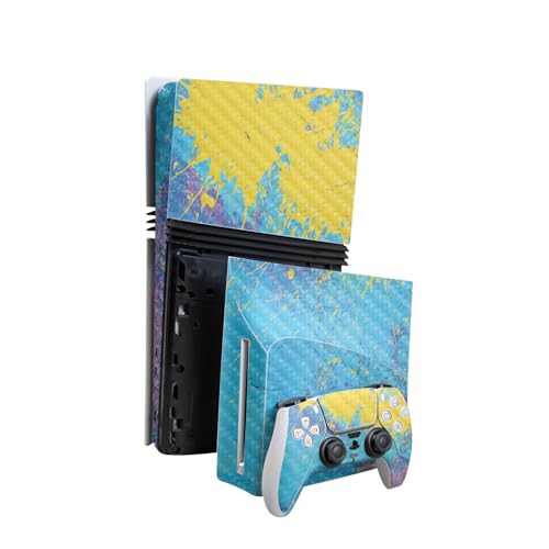 Carbon Fiber Skin Compatible with PlayStation 5 Pro Bundle + Disc Drive for PS5…