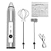 Kitchenhoney USB Rechargeable Milk Frother Electric Handheld Coffee Foam Maker with 2 Whisks Adjustable 3-Speed Egg Blender Drink Mixer for Bulletproof coffee, Latte, Cappuccino, Hot Chocolate