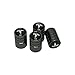 Batu 4pcs Black Chrome Tesla Logo Emblem Auto Car Wheel Tire Air Valve Caps Stem Cover Accessories For Tesla Model S/Model X/Model 3