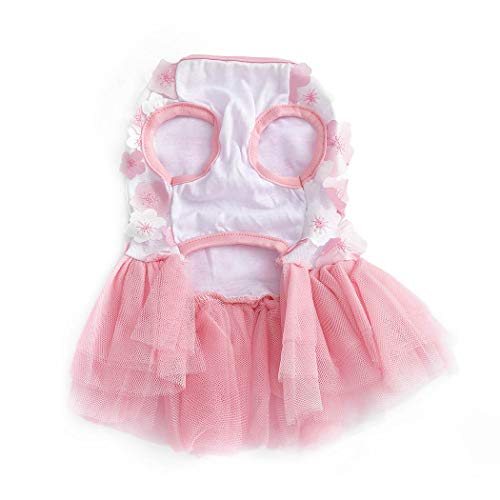 Petea Dog Dress Flower Tutu Gauze Skirt Cute Puppy Party Costumes