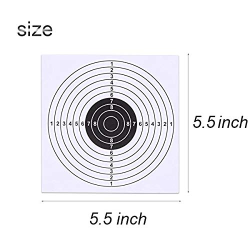 Pop Resin 100 Pack - Air Shot Paper Targets - 5.5 By 5.5 - Fits Gamo Cone Traps And Metal Box BB Catcher Target Holder Pellet Trap for Air Rifle/Airsoft Pistol