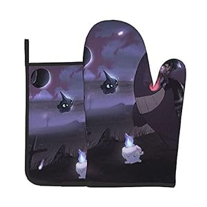 Xiaoxian Pokemon 44 Hittebestendige keukenovenhandschoenen, ovenhandschoenen en potdekselhandschoenen, veilig om te…