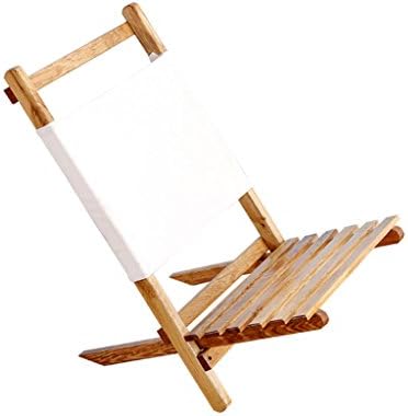 QPG Outdoor Folding Chair Fishing Chair Leisure Chair Simple Portable Back Chair Cross Chair Seat Chair Solid Wood