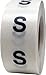 Clear Round Clothing Size Stickers That Say S (Small) | Adhesive Labels for Apparel Retail - 500 Total | 0.75 Inches in Diameter - Clear Size Dots With Black Print - Apparel Safe Adhesive | Acid Free | Eco-Friendly Print - 500 Total Size Labels