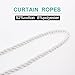 NICETOWN Rope Cord Curtains Tiebacks for Thick Curtains - Tie Pull Back Cord Weave Holdbacks for Indoor and Outdoor Use (Silver White, 30 inches Long, 4 PCs)…